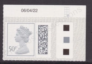 SG 4750 2022 MNH MINT MACHIN COUNTER 50p SLATE GREY M22L MAIL GRID R4C2 06/04/22 - Picture 1 of 1