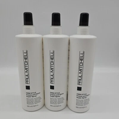 3 Paul Mitchell Firm Style Freeze And Shine Super Sprays 16.9oz 500ml NUEVO Foto 1 de 4