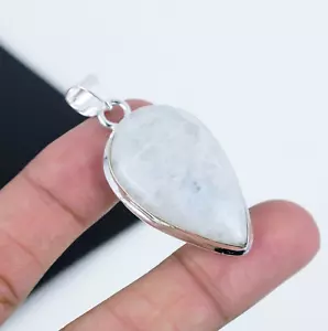 Rainbow Moonstone Handmade 925 Handmade Sterling Silver Pendant For Women's Gift - Picture 1 of 4