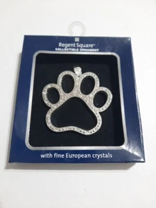 Regent Square Collectable.  Christmas Ornament  Dog Paw Print New  - Picture 1 of 5