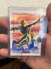 Marvel Greatest Heroes Color Sketch Card by Jader Correa  - Spider-Man Spiderman