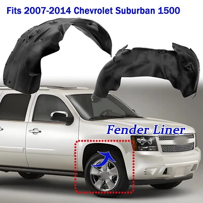 For 2007-2014 Chevrolet Suburban 1500 Front Driver & Passenger Side Fender Liner Foto 1 de 4
