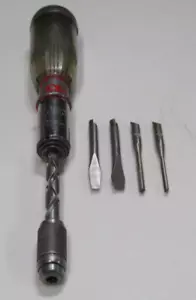 Vintage Stanley Yankee Handyman No 233H Ratchet Screwdriver With 4 Bits - Picture 1 of 24