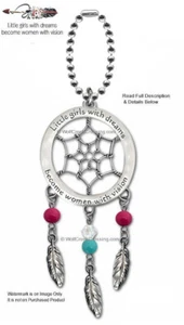 GIRLS with DREAMS Encouraging Vision Inspirational Metal Dream Catcher Ornament' - Picture 1 of 8