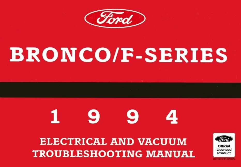 1994 Ford Bronco & F-150/F-350 Electrical & Vacuum Troubleshooting Manual on USB - Image 1 of 1