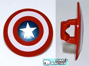 LEGO Captain America Schild Stern & rote runde Front Bullseye Minifigur NEU - Bild 1 von 1