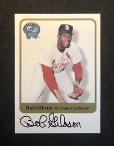 2001 Fleer Greats Of The Game Bob Gibson Autograph St. Louis Cardinals