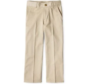 IZOD® Flat-Front Reinforced Knee Pants Boys Size 12 Reg Adjustable Waist Khaki - Picture 1 of 1