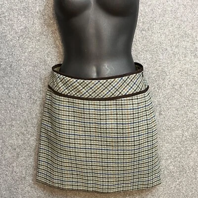 Falda Lápiz Corta Otoño Pata de Gallo Roja Outback The Limited Para Mujer 0 Preppy Foto 1 de 4