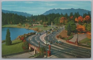 Tarjeta postal vintage de Canadá Vancouver Stanley Park entrada vista aérea domo - Imagen 1 de 2
