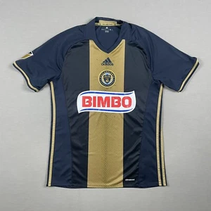 Adidas Philadelphia Union Soccer Jersey Mens Medium Blue Bimbo Climacool EUC - Picture 1 of 15
