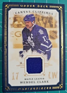 2008-09 UD Masterpieces   Canvas Clippings Blue   #CCWC1 Wendel Clark  29/50 - Picture 1 of 5