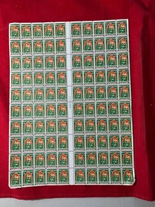 USA 1942 Lutheran Sanatorium, Wheatridge, CO. TB Xmas Seal sheet of 100 MNH - Picture 1 of 2