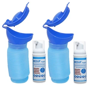 2er Set Uriwell Urinflasche Mobilurinal Toilette unisex Desinfektionsschaum - Bild 1 von 10