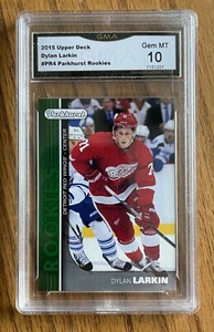 2015 UD Parkhurst Green #PR4 DYLAN LARKIN Redwings ROOKIE GMA 10! Gem-Mint! - Picture 1 of 4