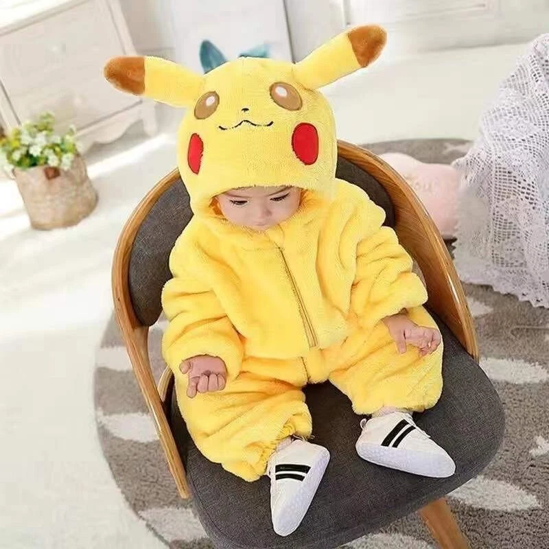 Pikachu Pajamas Kigurumi Cute Costume Bodysuit Cosplay - Baby Size 59-80cm - Image 1 of 4