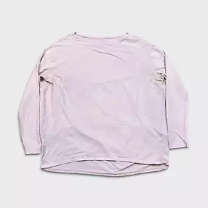 Camisa Lululemon Back In Action Manga Larga Mujer Rosa Mediana Calce Relajado Yoga - Imagen 1 de 7