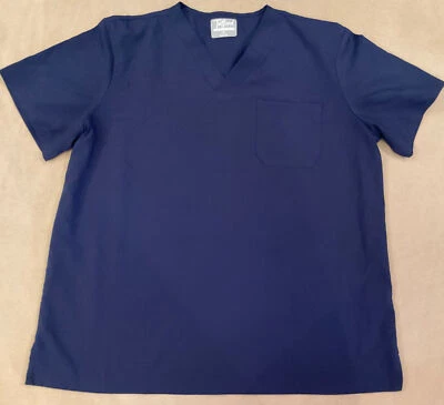Tafford scrub top navy blue active stretch chest pocket Large - Image 1 of 3