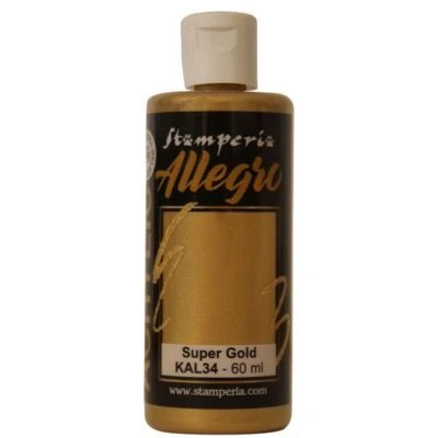 Colore acrilico Oro Super Gold ml 59 Colore Allegro by Stamperia