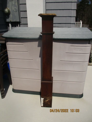 NEWEL POST  STAINED DARK  WE SHIP!!!!!!  55 TALL Cover