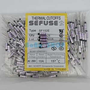 5pc SF152E 157°C SEFUSE Cutoffs 10A 250V NEC Thermal Fuse Celsius Degree 314.6°F - Picture 1 of 2