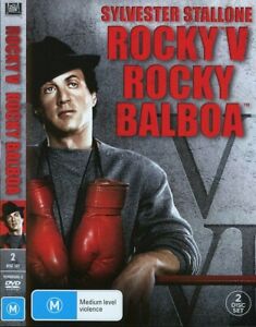 Rocky V + Rocky Balboa DVD (Region 4) VGC Sylvester Stallone