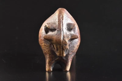 S2563: ESTATUA DE GANADO de hierro japonés escultura adorno estatuillas Okimono Foto 1 de 4