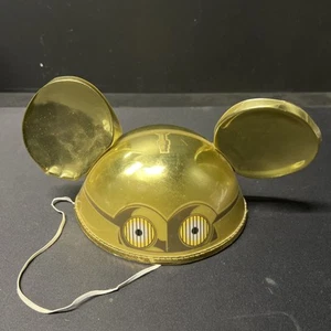 Disney Parks C-3PO Star Wars Mickey Mouse Ears Hat Gold Metallic C3P0 C-3PO Rare - Picture 1 of 7