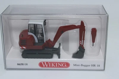 WIKING 065808 Mini Excavator Hr 18 Excavator 1:87 H0 New Boxed - Image 1 of 3