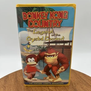 Donkey Kong Country Legend of The Crystal Coconut Clamshell VHS Tape  Nintendo  - Picture 1 of 7