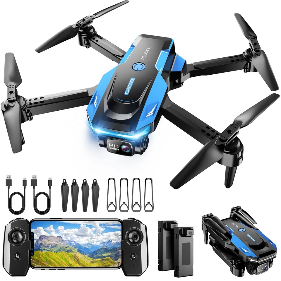 Drone with 1080P Camera - Foldable Remote Control Quadcopter with Voice Gestu... - Image 1 of 4