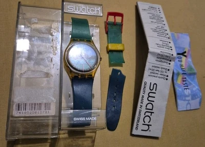 Reloj Swatch Nautilus GK102 1986 Original Mario Fani Arte Años 80 Manos Delgadas Batalla - Imagen 1 de 4