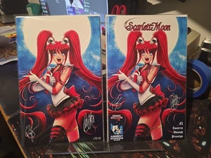 Scarlett #1 NM Anna Zhuo Signed Exclusive HeroesCon 2025 Sailor Moon Set Ltd 50 - Picture 1 of 4