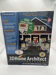 3D Home Architect Deluxe 4.0 with User’s Manual PC 2 CDs and Books - Photo 1/3