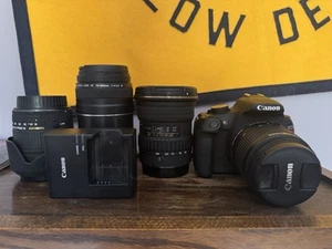 Canon EOS Rebel T5 18.0 MP DSLR Camera Kit with 4 Lens - Picture 1 of 7