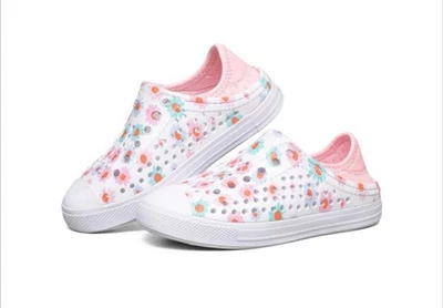 Zapatilla deportiva Skechers Foamies Guzmán Steps-Hello Daisy para niña-blanca/rosa Big Kid talla 3 Foto 1 de 4