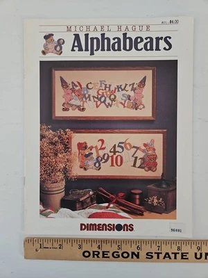 Размеры ALPHABEARS от Michael Hague детский ABC вышивка крестиком узор #171 - Изображение 1 из 4