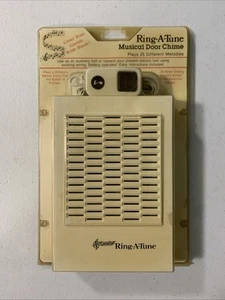 New Ring-A-Tune Musical Electronic Door Chime White 25 Melodies Battery Power - Picture 1 of 5