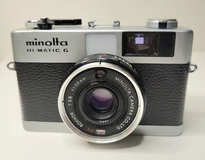 Lente compacta telémetro de película Minolta HI-MATIC G 35 mm ROKKOR 38 mm F/2,8 Foto 1 de 4