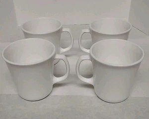 Vintage Corning Winter Frost White Coffee/Tea Mugs D Handle set of 4 #1 - Picture 1 of 12