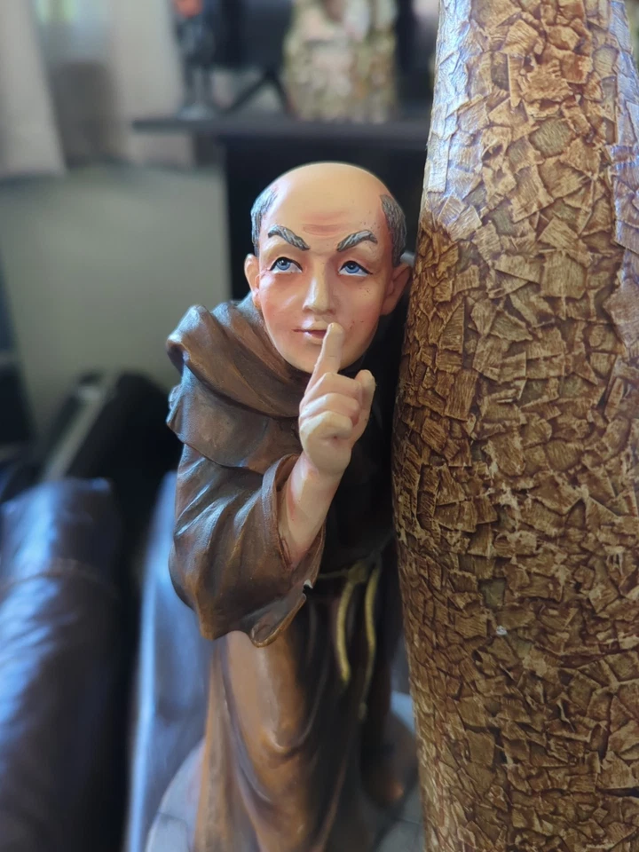 Wine Bottle Holder Monk Figure 10” - Image 1 of 4