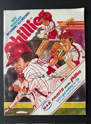 1979  Phillies Program Scorecard vs. LA Dodgers Unscored Rose Schmidt - Image 1 of 3