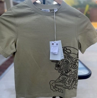 Camiseta Burberry para niños nueva con etiquetas con tema ecuestre en cazador nueva con etiquetas talla 8y Foto 1 de 4