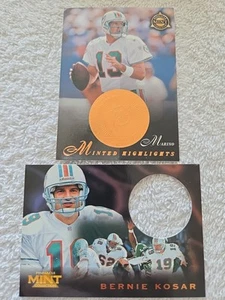 1996 Pinnacle Mint Bernie Kosar & 1997 Dan Marino Minted Highlights Dolphins QBs - Picture 1 of 8