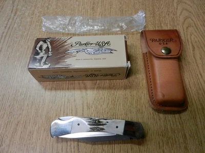 Cuchillo Parker modelo A1395 plegable con bloqueo trasero modelo EE. UU. NUEVO EN CAJA original Funda de caja 5" Foto 1 de 4