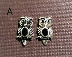Ohrstecker,925er Silber,"Eulen",mit verschiedenen Edelsteinen - Bild 1 von 4