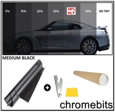 BLACK WINDOW TINT FILM AUTO CAR OFFICE TINTING KIT MEDIUM 35% 50X300CM