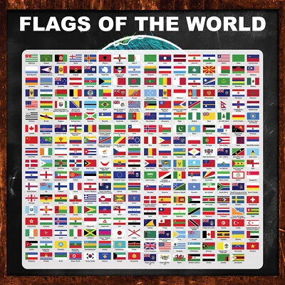 Flags of the World Classroom Reference Chart National Poster Poster 12x12