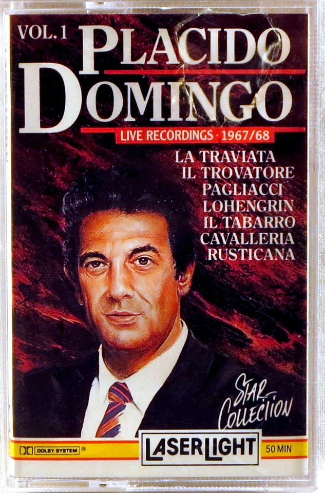 SEALED CASSETTE LASERLIGHT Placido DOMINGO 1967/68 LIVE Vol. I OPERA ARIAS 79104 - Image 1 of 2