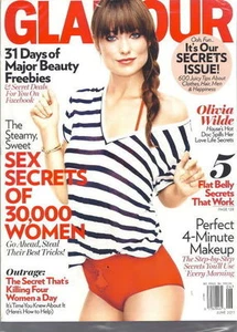 Olivia Wilde Glamour Magazine Jun 2011 Sex Secrets Perfect Makeup SEALED - Picture 1 of 1